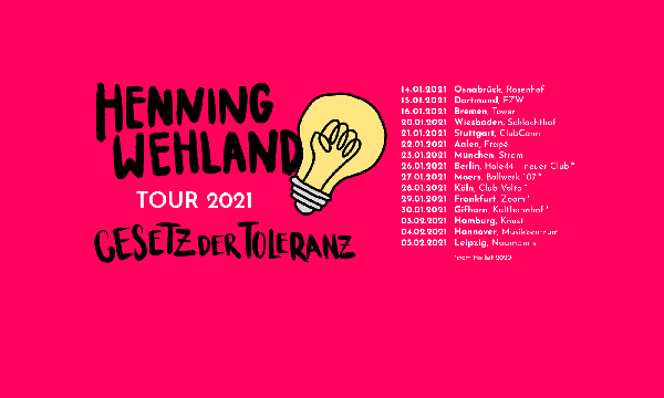 Henning Wehland Gesetz der Toleranz Tour 2021