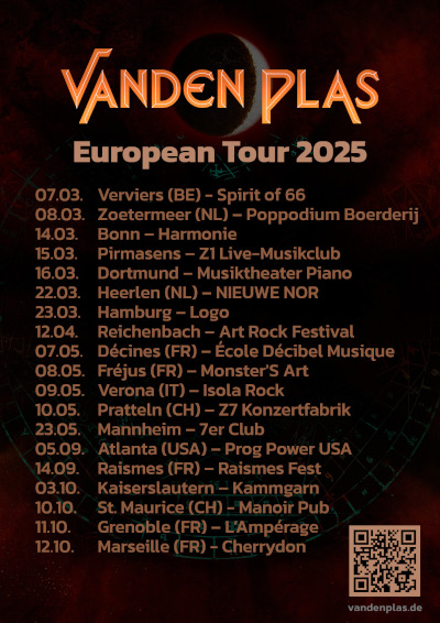 Vanden Plas Tour 2025