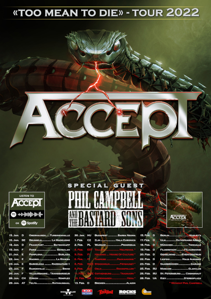 Accept - Too Mean To Die Tour 2022