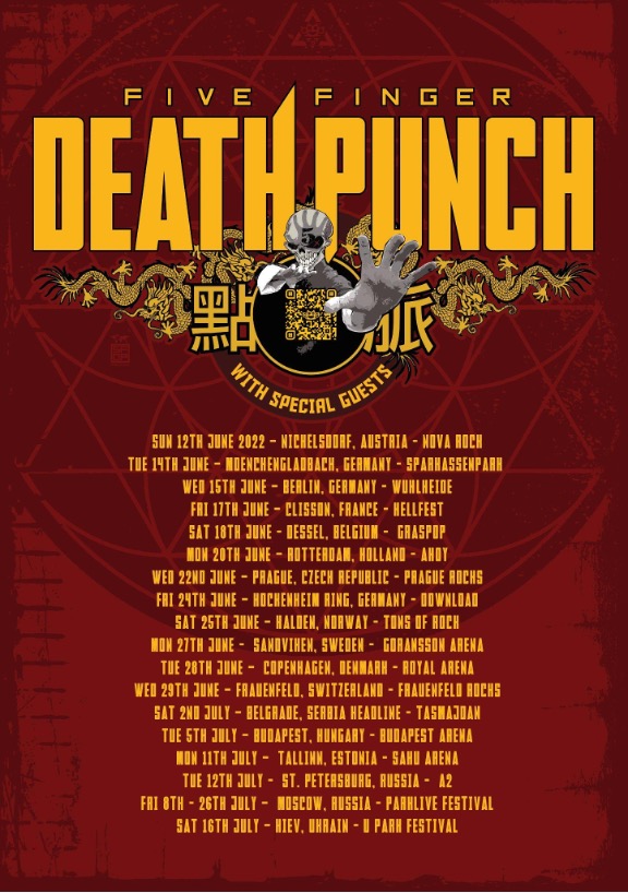 Five Finger Death Punch Tour Sommer 2022